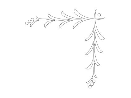 60549 cmt sablona na ornamenty rohove vzory florentine 120x30mm