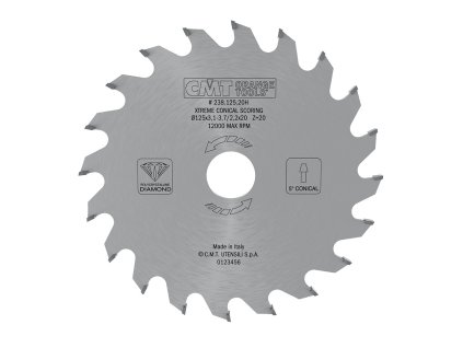 61377 cmt xtreme diamantovy predrezovy kotouc konicky d125x3 1 3 7 d20 z20