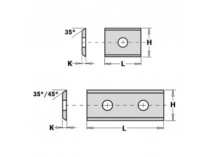 CMT Žiletka - 19,5x12x1,5mm