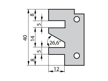 66681 igm profilovy nuz pro 641 profil c 40x26x2mm