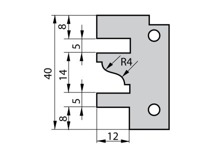 66687 igm profilovy nuz pro 641 profil e 40x26x2mm