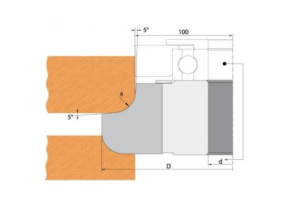 Nůž pro F612-150 - R10 35x30x2mm