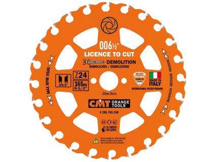 70374 cmt xtreme pilovy kotouc na demolicni prace d165x2 3 d20 z24 hw