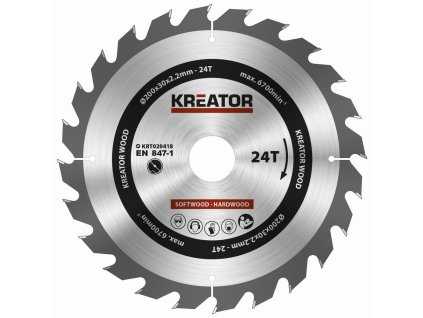 71496 krt020418 pilovy kotouc na drevo 200mm 24t