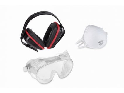 KRTS60001 - Ochranná sada (sluchátka, brýle, respirátor)