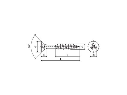 91260 vrut un polozavit 5 0x 90mm zz 200ks
