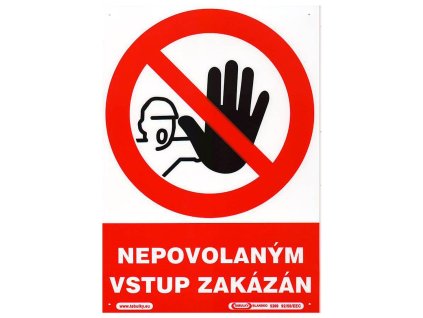 97470 tabulka nepovolanym vstup zakazan 210x297mm a4 ph