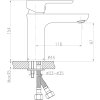 24108 4 umyvadlova baterie s vypusti titania smart chrom