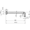 24693 1 rameno pevne sprchy 350 mm cerna