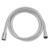 34161 laser plastova sprchova hadice hladka 150cm chrom bila
