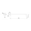 34287 sprchove raminko kulate 400mm zlato mat