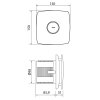 34395 x mart 10 koupelnovy ventilator axialni 15w potrubi 100mm nerez mat