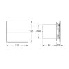 34869 e 100 gt koupelnovy ventilator axialni s casovacem 8w potrubi 100mm bila