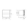 35280 e 120 gth koupelnovy ventilator axialni s automatem 6w 11w potrubi 120mm bila