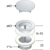 35853 umyvadlova vypust 5 4 neuzaviratelna velka krytka tl 10 55mm chrom