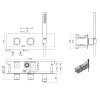 36063 1 dimy podomitkova sprchova termostaticka baterie s rucni sprchou 2 vystupy cerna
