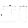 36702 colored zasobnik na papirove rucniky v roli autocut 32x40 5x22 4cm abs cerna mat