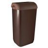 37689 colored odpadkovy kos nastenny s vikem 23l abs hneda