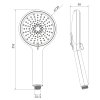 39021 rucni masazni sprcha 4 rezimy sprchovani prumer 120mm abs cerna mat