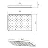 39039 hlavova sprcha 205x305mm abs cerna mat