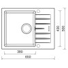 kuchynsky drez sinks perfecto 650 pureblack 261