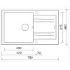 kuchynsky drez sinks linea 780 xc sahara 501