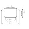 41398 8 hrnec cerammax pro standard s poklici prumer 15cm objem 1 5l keramicky povrch cerny granit
