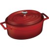 31040 litinovy hrnec lava oval 25x31cm cerveny