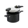 43092 tlakovy hrnec biomax s bio ventilem prumer 22cm objem 6 l black granitec