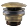 Umyvadlová výpust 5/4“, neuzavíratelná, velká zátka, 5-55mm, bronz