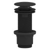 Umyvadlová výpust 5/4“, click-clack, velká zátka, 10-80mm, ABS/černá mat