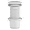 Umyvadlová výpust 5/4“, neuzavíratelná, velká zátka, 10-80mm, ABS/bílá