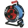 EMOS P08525W počasí odolný prodluž. kabel na bubnu 25 m / 4 zásuvky / modrý / silikon / 230 V / 1,5 mm2