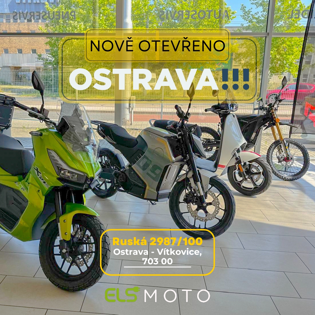 Nový showroom a servis elektromotocyklů v Ostravě
