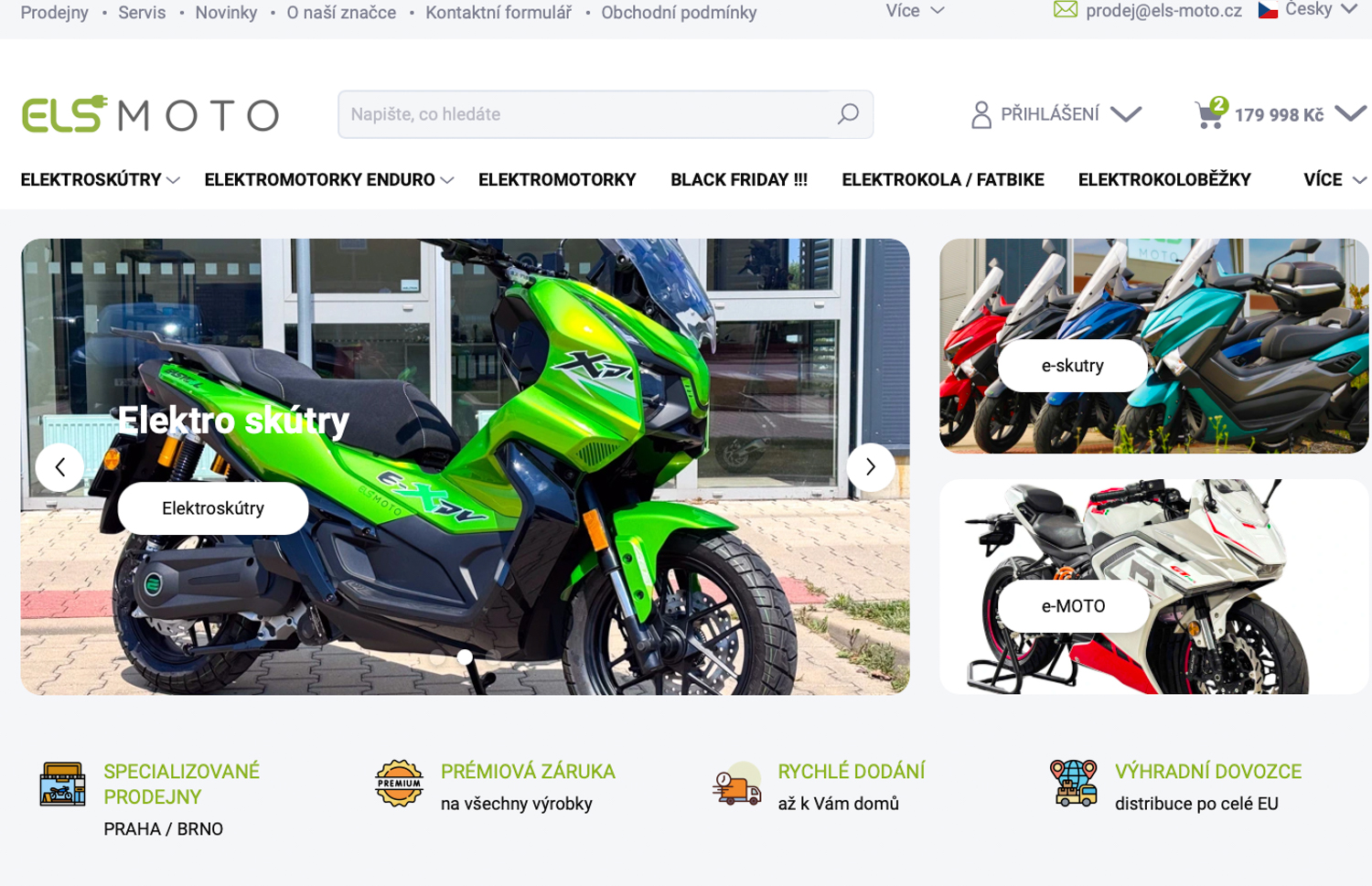 Spustili jsme nový web ELS MOTO