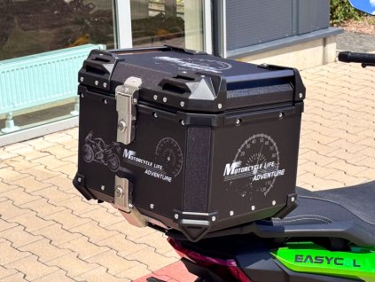 Kufer motocyklowy, 45L, aluminium, czarny, 46x40x39 cm 139 86