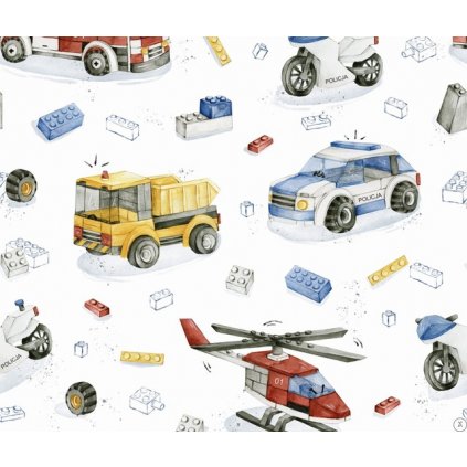 Bavlna premium Lego autá