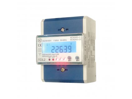 SACI TCIL2 TCP - trofjázový elektromer s analyzátorom spotreby a RS-485/Ethernet