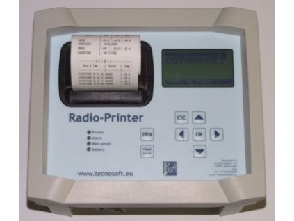 TecnoSoft Radio Printer - Rádiový prijímač a displejom, tlačiarňou a signalizáciou