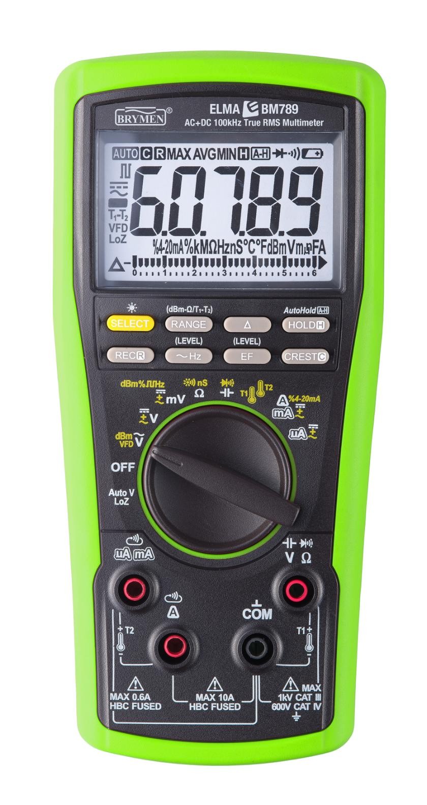 Elma 789 - TrueRMS multimeter v štíhlom vyhotovení