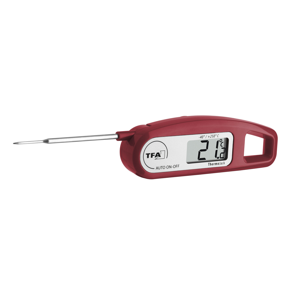 TFA 30.1047.05 THERMO JACK Digitálny vreckový vpichový teplomer bordový 116(192)mm