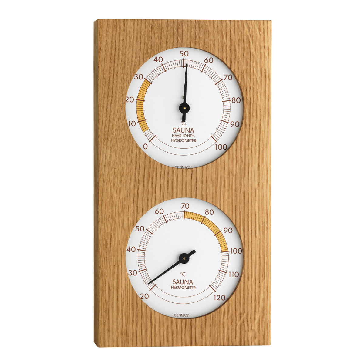 TFA 40.1052.01 - teplomer a vlhkomer do sauny dub 130x242mm