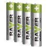 Alkalická batéria RAVER LR03 (AAA), 4 ks