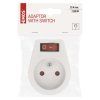 Zásuvka s vypínačom, biela
