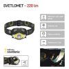 COB LED + LED čelovka P3536, 220 lm, 100 m, 3× AAA