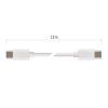 Nabíjací a dátový kábel USB-C 2.0 / USB-C 2.0, 1 m, biely