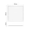 LED panel LEXXO backlit 60×60, štvorcový vstavaný biely, 30W neutrálna b.