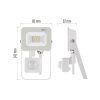 LED reflektor SIMPO, 10W, PIR, neutrálna biela