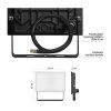 LED reflektor TAMBO, 20 W, 2000 lm, IP65, čierny