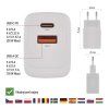Univerzálny USB adaptér GaN do siete PD 20 W max.